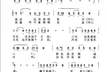 影视剧曲谱：篱笆墙的影子（电视连续剧《篱笆、女人和狗》主题歌）