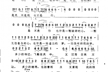 苏芮歌曲谱:风雨情怀