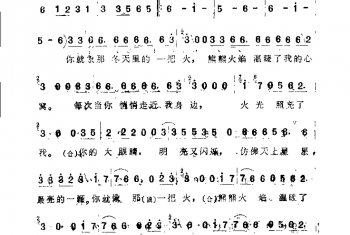 费翔歌曲谱:冬天里的一把火