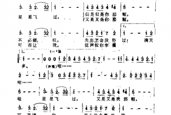 徐小凤歌曲谱:星星问