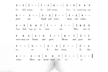 美国经典歌曲谱:雪绒花 简谱