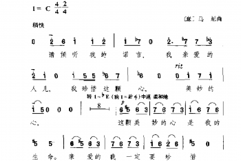 外国古典歌曲简谱:这颗美妙的心(意)马尼曲
