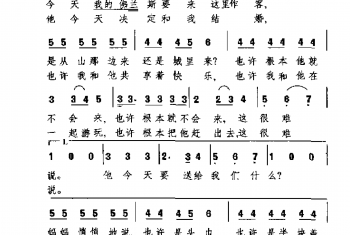 外国民间乐曲简谱:这很难说 德国民歌