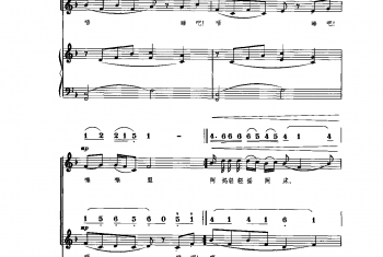 中外优秀儿童歌曲:槟榔树下摇网床 五线线简谱对照带歌词