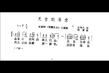 无言的寻求(电视剧《刑警队长》主题歌)王持久词 刘青曲