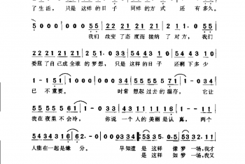 简谱:梦一场·1996袁惟仁词曲(那英演唱)