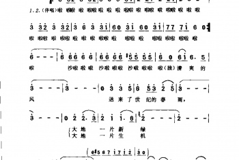 通俗歌曲简谱:世纪春雨·2001韩静霆词 印青曲(彭丽媛演唱)