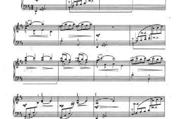 中国钢琴名曲五线谱:动物园组曲(长颈鹿)黎英海