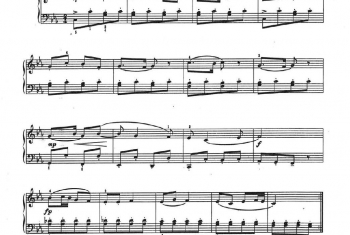 中国钢琴名曲五线谱:民歌小曲(采茶扑蝶-福建民歌)黎英海