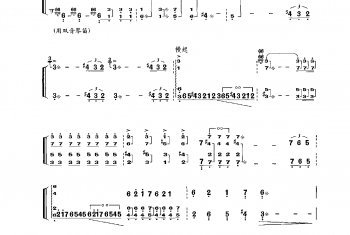 扬琴经典曲目简谱:林冲夜奔 项祖华曲