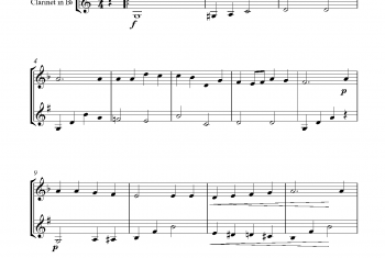 长笛、单簧管圣诞颂歌二重奏曲谱:O Little Town of Bethlehem(for flute and clarinet in Bb)