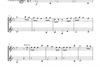 长笛、单簧管圣诞颂歌二重奏曲谱:The Holly andthe Ivy(for flute and clarinet in Bb)