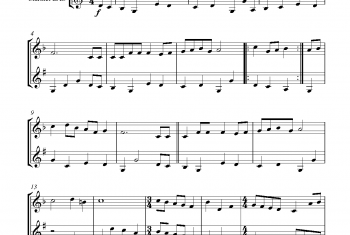 长笛、单簧管圣诞颂歌二重奏曲谱:The Twelve Days of Christmas(for flute and clarinet in Bb)