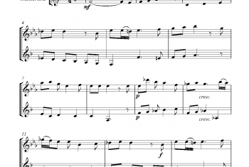 长笛、单簧管圣诞颂歌二重奏曲谱:Wexford Carol(for flute and clarinet in Bb)