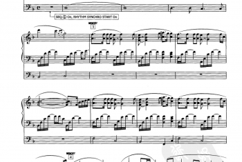 双排键电子琴考级曲目:我心依旧 詹姆斯·霍纳曲 朱磊编配(六级)五线谱