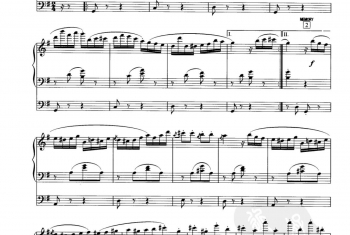 双排键电子琴考级曲目:喷泉 伯姆曲 冯捷编配(六级)五线谱