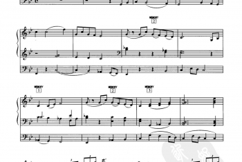 双排键电子琴考级曲目:女娃担水 鲍元恺曲 朱峰、邢英莺编配(六级)五线谱