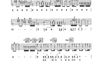 刘德华歌曲吉他六线谱:孤星泪(附简谱歌词)