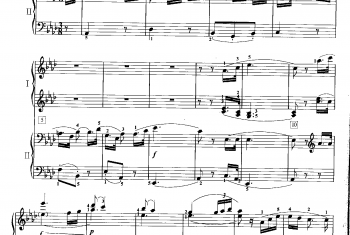 少儿钢琴四手联弹曲目“命运”交响曲（第二乐章片段） 贝多芬曲 吴珊珊改编(五线谱)